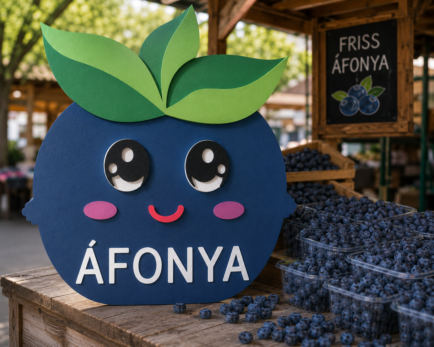 Vidám áfonya dekoráció