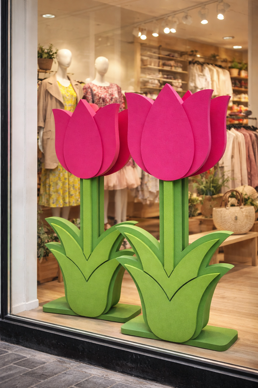 Óriás tulipán hungarocell dekoráció