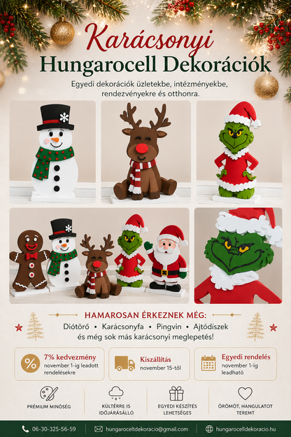 Karácsonyi Hungarocell Dekorációk 2026