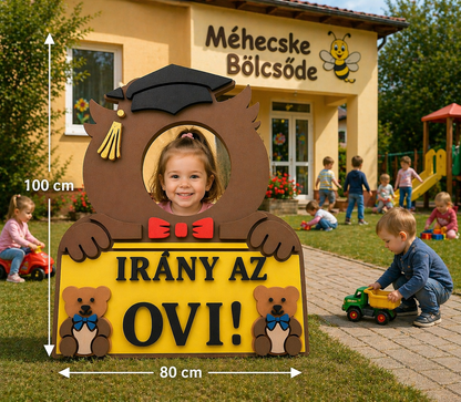 Ballagási ajándék ötlet - kukucskáló bagoly bölcsiseknek